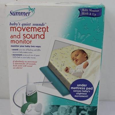 Summer Infant Monitor for Movement & Sound - Tested, Works
