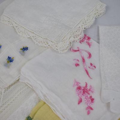 24 Vintage Handkerchiefs