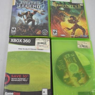 XBOX 360 Video Games Qty 4: Brutal Legend -to- Fable III