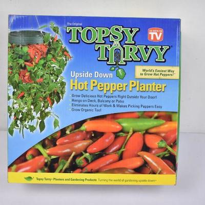 Topsy Turvy Upside Down Hot Pepper Planter - New