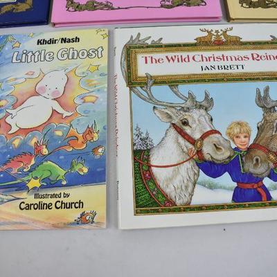 9 Kids Books (8 Hardcover) The WIld Christmas Reindeer -to- Little Hiawatha