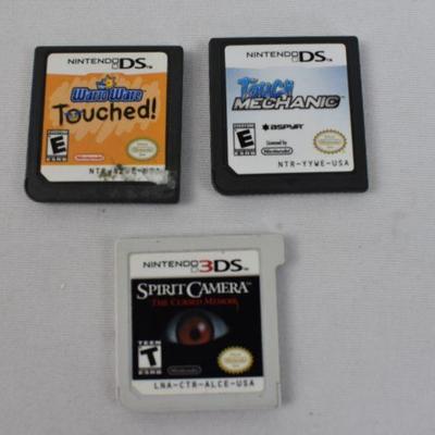 3 Video Games: Nintendo 3DS Spirit, DS Warioware Touched, & DS Touch Mechanic