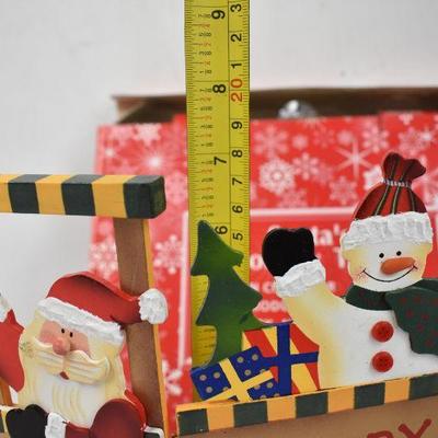 Avon Holiday Decor: Fiber Optic Holiday Friends Bear & Santa's Holiday Train