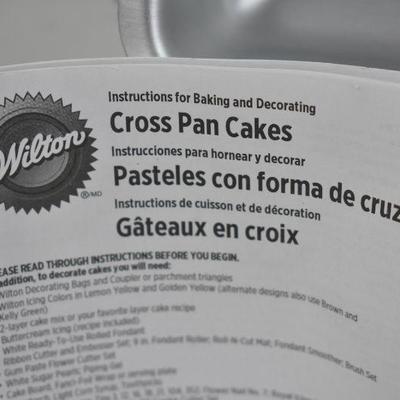 Cake Baking Pan, Cross. Couple Dents