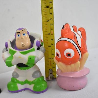 Disney/Pixar Plastic Toys Qty 6: Incredibles, Nemo, Monsters, Toy Story