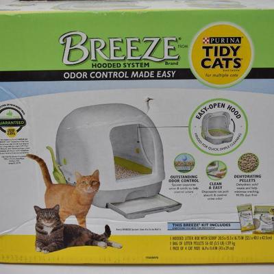Breeze Hooded Litter System - No Litter, 1 Pad Missing
