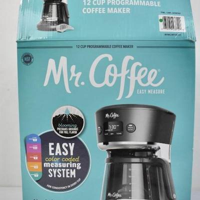 Mr. Coffee Easy Measure 12 Cup Programmable Coffee Maker - Used, Tested, Works
