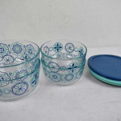 Pyrex Storage Containers Glass, 4 Pc