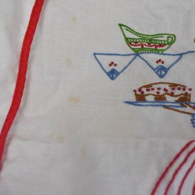 5 Vintage Kitchen Linens - Needs Cleaning