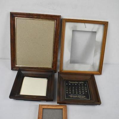 5 Vintage Frames, Various Sizes
