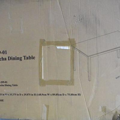 Bankston Mocha Dining Table - Damaged Corner, Otherwise New - SEE PICTURES