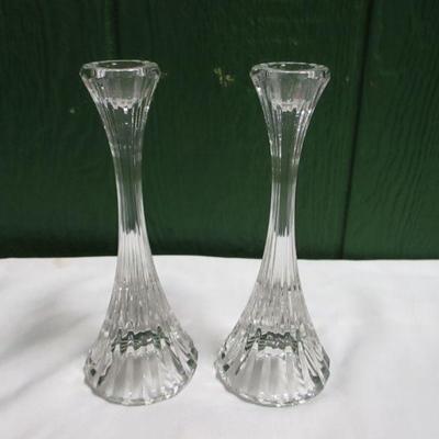 Lot 2 - 1 Pair Of Crystal Candlesticks