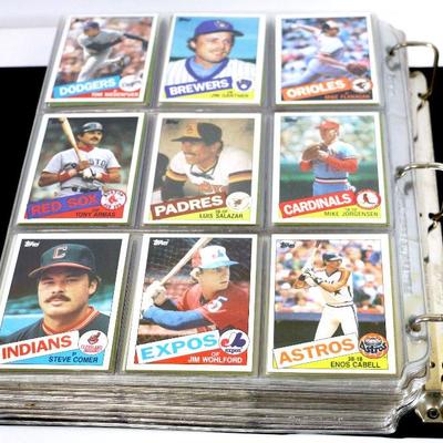 1985 TOPPS BASEBALL CARDS COLLECTIONIN VINTAGE ALBUM