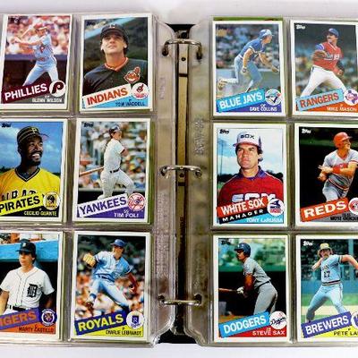 1985 TOPPS BASEBALL CARDS COLLECTIONIN VINTAGE ALBUM