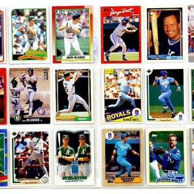 BASEBALL CARDS SET - Mark McGwire Georeg Brett - 18 ALL STARS CARDS MINT