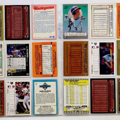 BASEBALL CARDS SET - Mark McGwire Georeg Brett - 18 ALL STARS CARDS MINT