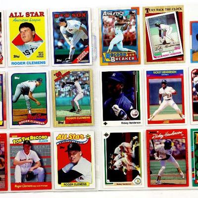 BASEBALL CARDS SET - Roger Clemens Rickey Henderson - 18 ALL STARS CARDS MINT
