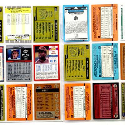 BASEBALL CARDS SET - Tony Gwynn Ryne Sandberg - 18 ALL STARS CARDS MINT