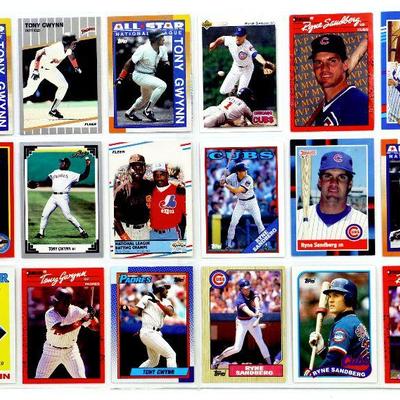 BASEBALL CARDS SET - Tony Gwynn Ryne Sandberg - 18 ALL STARS CARDS MINT