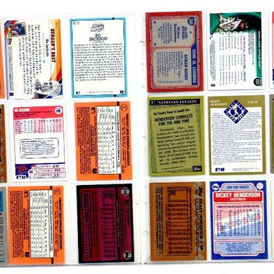 BASEBALL CARDS SET - BO JACKSON Rickey Henderson - 18 ALL STARS CARDS MINT