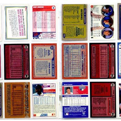 BASEBALL CARDS SET - Roger Clemens Rickey Henderson - 18 ALL STARS CARDS MINT