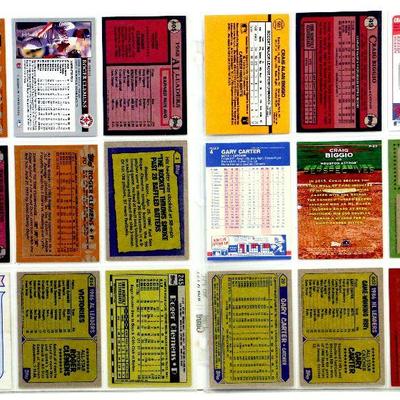 BASEBALL CARDS SET - Roger Clemens Gary Carter Craig Biggio - 18 ALL STARS CARDS MINT