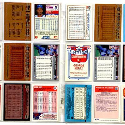 BASEBALL CARDS SET - GEORGE BRETT - 18 ALL STARS CARDS MINT