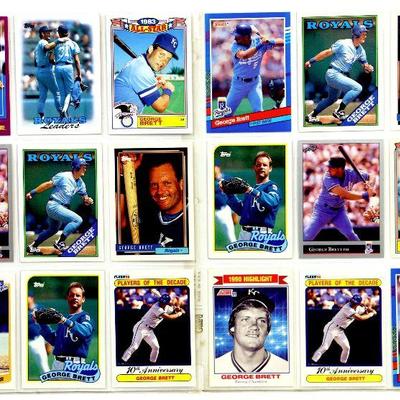 BASEBALL CARDS SET - GEORGE BRETT - 18 ALL STARS CARDS MINT