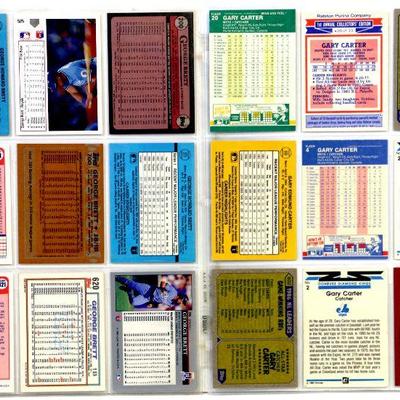 BASEBALL CARDS SET - Gary Carter George Brett - 18 ALL STARS CARDS MINT