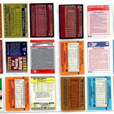 BASEBALL CARDS SET - Greg Maddux Ryne Sandberg - 18 ALL STARS CARDS MINT