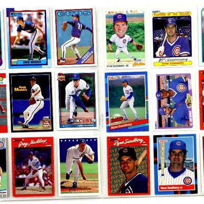 BASEBALL CARDS SET - Greg Maddux Ryne Sandberg - 18 ALL STARS CARDS MINT