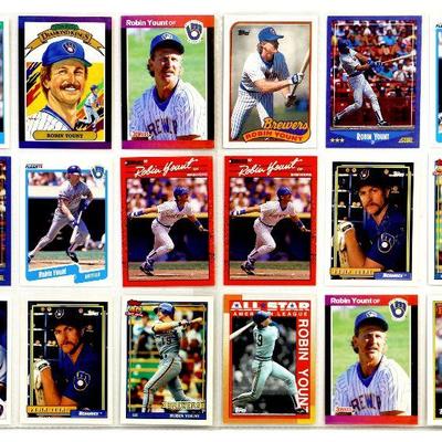 ROBIN YOUNT BASEBALL CARDS SET - 18 ALL STARS CARDS MINT