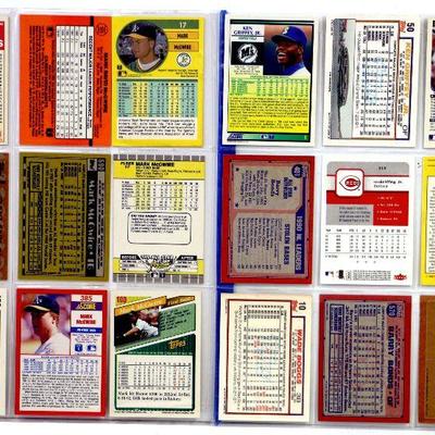 MARK McGWIRE Barry Bonds Ken Griffey Jr BASEBALL CARDS SET - 18 ALL CARDS MINT