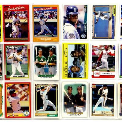 MARK McGWIRE Barry Bonds Ken Griffey Jr BASEBALL CARDS SET - 18 ALL CARDS MINT