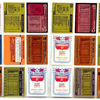 OZZIE SMITH BASEBALL CARDS SET - 18 ALL STARS CARDS MINT