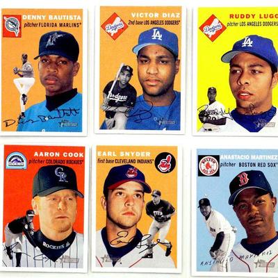 TOPPS HERITAGE BASEBALL CARDS SET - 6 Cards Lot ALL STAR - 2003 Topps All MINT