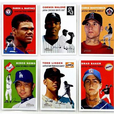 TOPPS HERITAGE BASEBALL CARDS SET - 6 Cards Lot ALL STAR - 2003 Topps All MINT