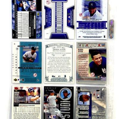 DEREK JETER 9 CARDS SET - YANKEES BASEBALL ALL MINT  - Lot A