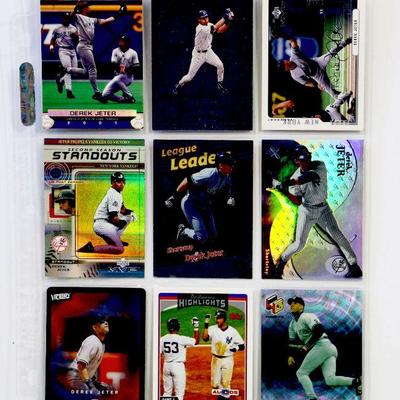 DEREK JETER 9 CARDS SET - YANKEES BASEBALL ALL MINT - Lot B