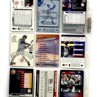 DEREK JETER 9 CARDS SET - YANKEES BASEBALL ALL MINT - Lot B