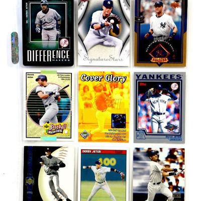 DEREK JETER 9 CARDS SET - YANKEES BASEBALL ALL MINT - Lot C