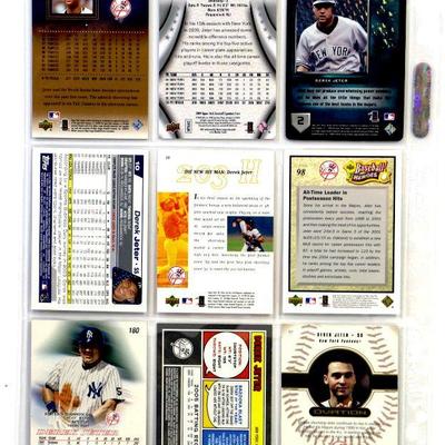 DEREK JETER 9 CARDS SET - YANKEES BASEBALL ALL MINT - Lot C