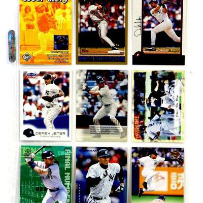 DEREK JETER 9 CARDS SET - YANKEES BASEBALL ALL MINT - Lot D