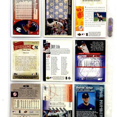 DEREK JETER 9 CARDS SET - YANKEES BASEBALL ALL MINT - Lot D