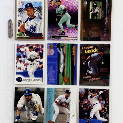 DEREK JETER 9 CARDS SET - YANKEES BASEBALL ALL MINT - Lot E