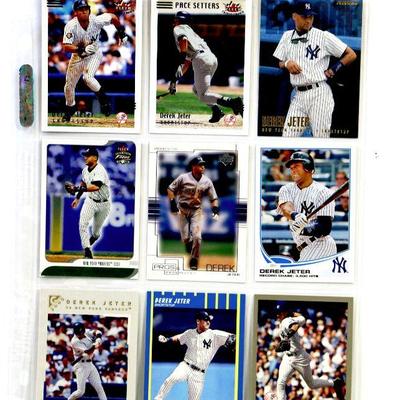 DEREK JETER 9 CARDS SET - YANKEES BASEBALL ALL MINT - Lot F