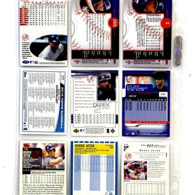 DEREK JETER 9 CARDS SET - YANKEES BASEBALL ALL MINT - Lot F