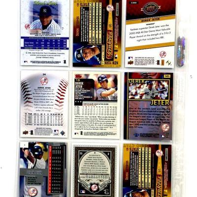 DEREK JETER 9 CARDS SET - YANKEES BASEBALL ALL MINT - Lot G