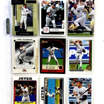 DEREK JETER 9 CARDS SET - YANKEES BASEBALL ALL MINT - Lot J
