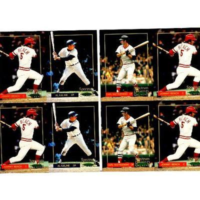 Stan Musial Hank Aaron ALL STAR Uncut Sheet CARDS SET 1992/93 Front Row Spectrum Diamonds